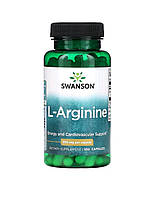 L-аргинин, 500 мг, L-arginine Swanson 100 капсул