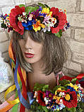 Вінок український з квітів, віночок з ягодами, вінок на голову,дитячий, доросл, фото 9