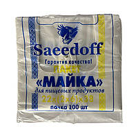 Пакет майка 22(2х6)38 Saeedoff білий уп. 1/100