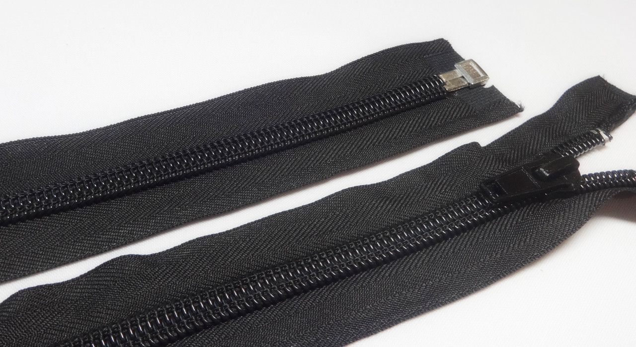 Блискавка спіральна №10 роз'ємна 100см 1 бігунок чорна, фото 1