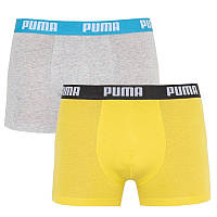 Труси-боксери Puma BASIC BOXER 2P сірий, жовтий Чол XL