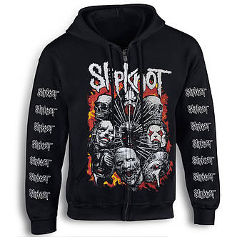 Толстовка на змійці SLIPKNOT Нові маски, фото 3
