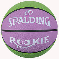 М'яч баскетбольний Spalding Rookie зелений, рожевий Уні 5