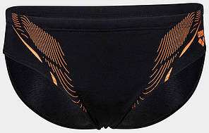 Плавки-сліпи для хлопців Arena SWIM BRIEFS GRAPHIC чорний, помаранчевий Діт 116см