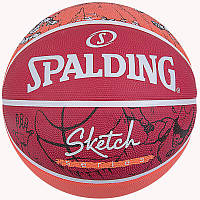М'яч баскетбольний Spalding Sketch Drible червоний, білий Уні 7