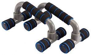Упори для віджимання PLASTIC PUSH UP BAR чорний Уні 14.5х23.2х12-10см
