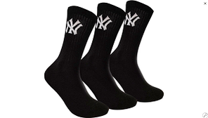 Шкарпетки New York Yankees 3 pk Crew чорний Уні 31-34