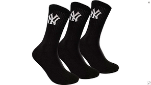 Шкарпетки New York Yankees 3 pk Crew чорний Уні 35-38