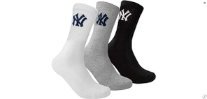 Шкарпетки New York Yankees 3 pk Crew чорний, білий, сірий Уні 35-38