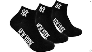 Шкарпетки New York Yankees 3 pk Quarter чорний Уні 35-38