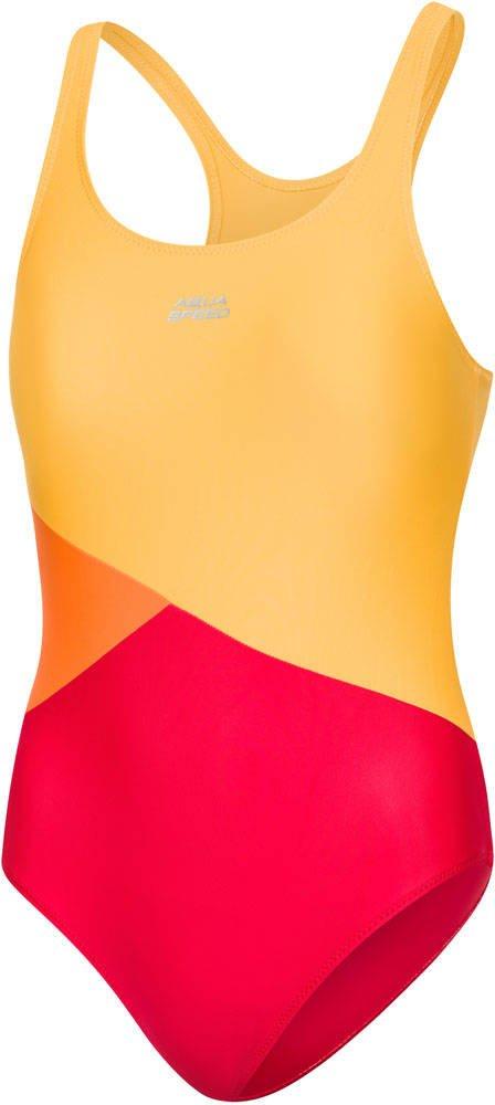 Купальник для дівчат Aqua Speed ​​POLA 8614 жовтий, червоний, помаранчевий Діт 152см