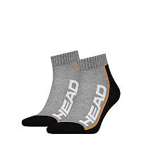 Шкарпетки Head PERFORMANCE QUARTER 2PPK UNISEX чорний, сірий Уні 39-42