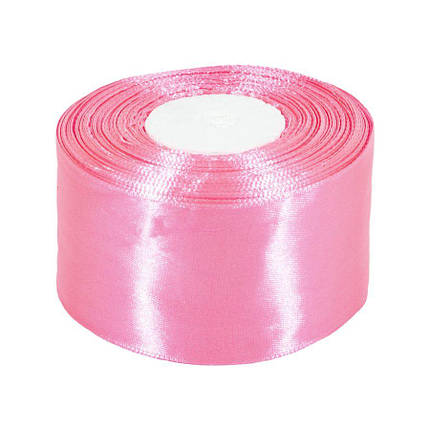 Атласна стрічка 5x33м рожева Unison LA5033-05 KNZ, фото 1
