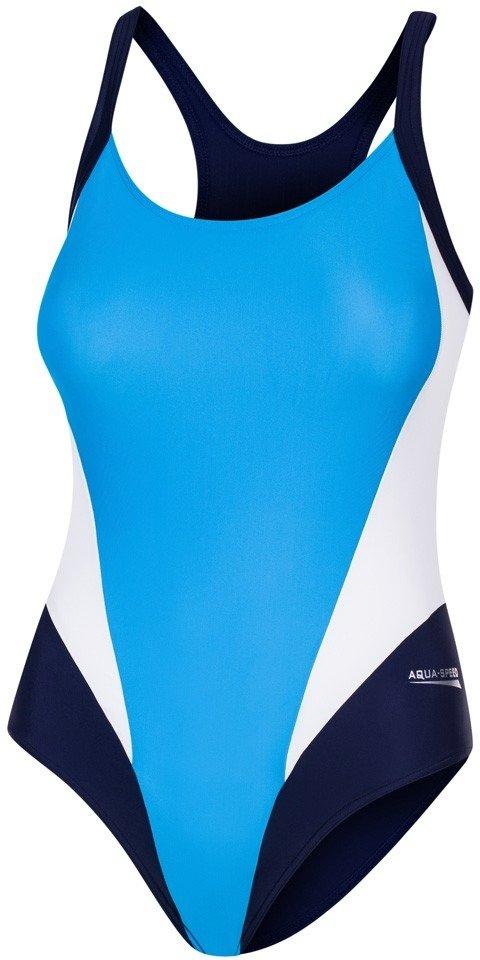 Купальник закритий для жінок Aqua Speed ​​SONIA 6167 бірюза, синій, білий Жін 42 (XL)