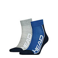 Шкарпетки Head PERFORMANCE QUARTER 2PPK UNISEX синій, сірий Уні 39-42