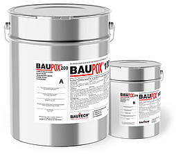 Кольорова епоксидна саморозливна смола BAUPOX — 200 (RAL 7040) — 25 кг