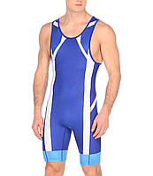 Трико борцівське Asics Wrestling Singlet синій, білий, блакитний Чол XL