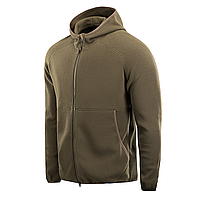 Флисовая кофта M-TAC LITE MICROFLEECE HOODIE. Армейская флисовая кофта м-так, флисовое худи м-так. (Олива) L (48)