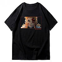 Футболка Аніме Ренгоку, клинок розсікає демонів, T-shirt of the Anime Rengoku, the demon slicing blade