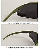 Сонцезахисні тактичні Окуляри 5.11 Aileron Shield із 3 лінзами койот оправа з поляризацією svitloochey, фото 10