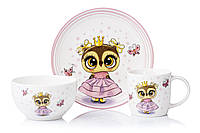 Набор детской посуды Ardesto Princess owl AR-3453-OS 3 предмета l