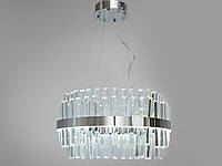 Елегантна кришталева LED люстра для залу, колір хром, 110 W на 15 м2 840-500CH-LS