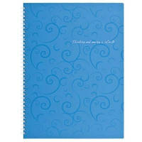 Блокнот Buromax spiral side, А4, 80sheets, Barocco, square, blue (BM.2446-614) o