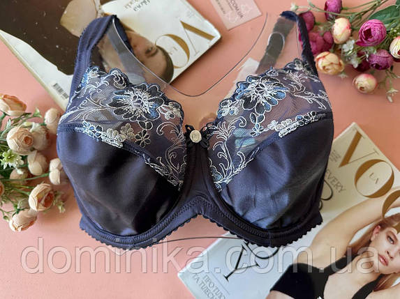 90G Синій бюстгальтер великого розміру без поролону, фото 1