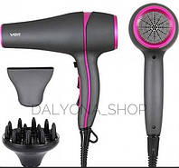 Фен VGR V-402 Фен для волосся з насадками Професійний фен для дому Жіночий фен для волосся