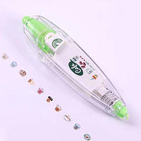 Декоративная клейкая лента-ручка для украшения дневника HLV DT-5050, 6 мм x 4 м Зеленая