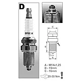Свічка запалювання BRISK Premium DR15ZC (1 шт.), фото 3