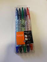 Набір кулькових ручок "TUKZAR" фігурний корпус, 5 кол