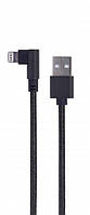 Кабель угловой Cablexpert CC-USB2-AMLML-0.2M, USB 2.0 USb-AM папа/Lightning, 0.2м.