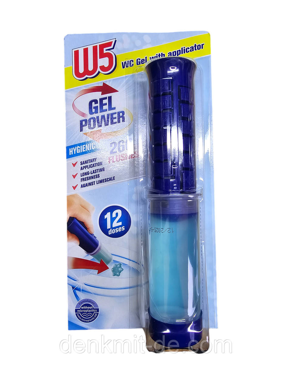 Шприц - Освежитель для унитаза с апликаттором W5 Hygienic, 12 апликаций ...