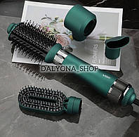 Фен-щітка для волосся 4в1 VGR V-493, Зелена Мультистайлер Стайлер для волосся Фен-браш