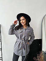 Женское Пальто Рубашка из кашемира Цвета беж, черный, кэмэл, серый Размеры 42,44,46,48