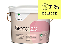 Цветная акриловая краска для стен TEKNOS BIORA 20 белая , 2,7л