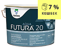 Фарба уретан-алкідна TEKNOS FUTURA AQUA 20 водорозчинна транспарентна (база 3) 9л