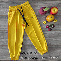 Спортивні штани дитячі для дівчаток - Angel - жовтого кольору 8-9-10-11 років