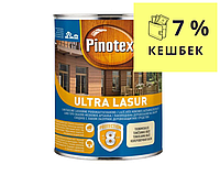 Лазурь-лак антисептический PINOTEX ULTRA LASUR для древесины полуматовый 3л