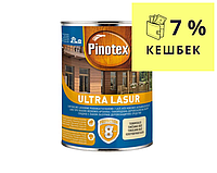 Лазур-лак антисептичний PINOTEX ULTRA LASUR для деревини напівматовий тікове дерево 1л