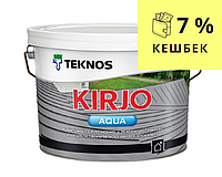 Эмаль акриловая TEKNOS KIRJO AQUA для крыш и листового металла белый (база 1) 2,7л