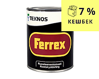 Эмаль алкидная TEKNOS FERREX антикоррозионная белая 1л