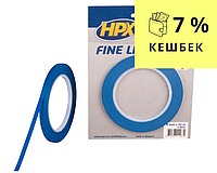 Лента ПВХ HPX FINE LINE КРИВОЛИНЕЙНЫЙ КОНТУР, 33 м.п. синяя, малярная FL0633 6мм