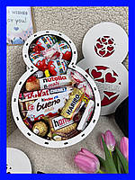 Подарочный шоколадный набор для девушки с конфетками набор в форме восьмерки на 8 марта для жены, мамы,