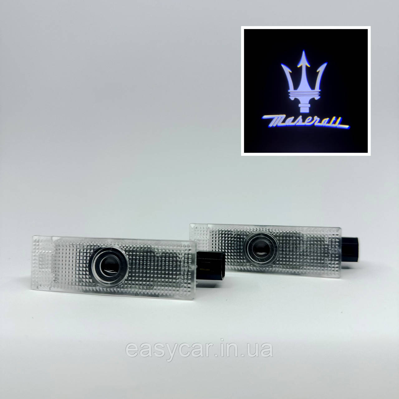 Логотип подсветка двери Мазераті Lazer door logo light Maserati