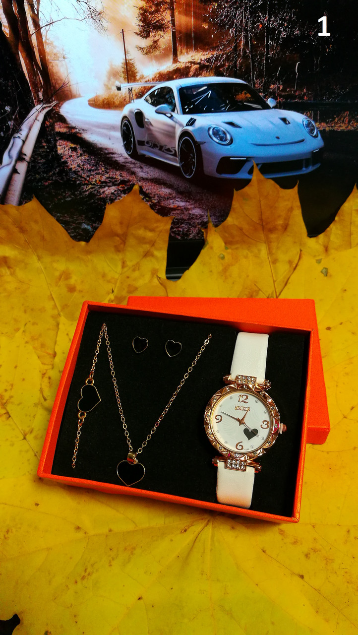 Комплекти жіночі, кварцевий наручний годинник та браслети. - фото 7 - id-p2121016215