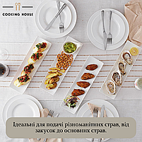 Набір тарілок прямокутних порцелянових 36см, 4шт Cooking House, фото 3