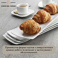 Набір тарілок прямокутних порцелянових 36см, 4шт Cooking House, фото 5