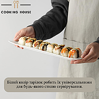 Набір тарілок прямокутних порцелянових 36см, 4шт Cooking House, фото 7
